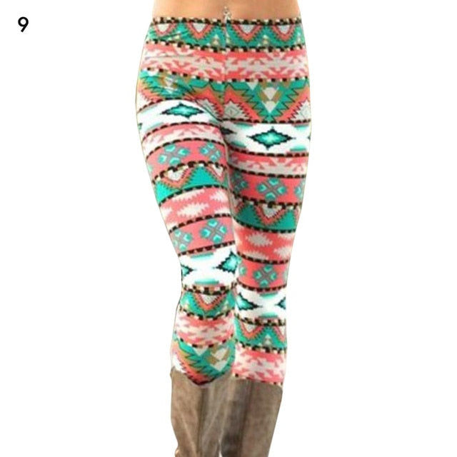 2019 Women's Thick Leggings Women girl casua Winter Christmas leggings Snowflake Knitted Elastic Leggings Fitness Cotton Pants - unitedstatesgoods