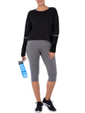 Women's Active Long Sleeve Tunic With Reflective Detail - unitedstatesgoods