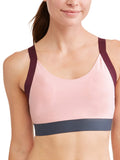 Women's Medium Impact Colorblock Elastic Strap Sports Bra - unitedstatesgoods