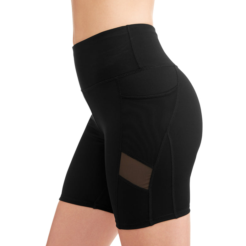 Avia Women's Core Flex Tech Compression Bike Short with Media Pocket - unitedstatesgoods