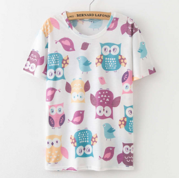 Printing  Fruit Cartoon Pattern T-shirt