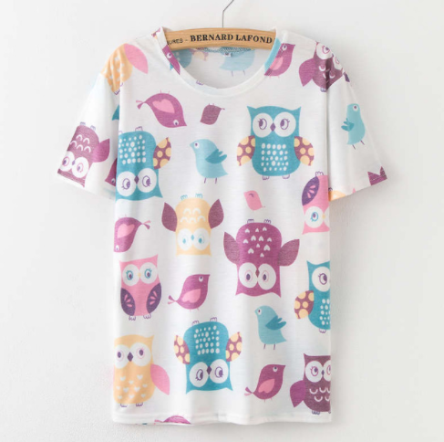 Printing  Fruit Cartoon Pattern T-shirt