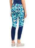 Women's Active Allover Print Mesh Detail Performance Leggings - unitedstatesgoods