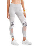 N.Y.L. Sport Women's Floral Print and Mesh Insert Performance Legging - unitedstatesgoods