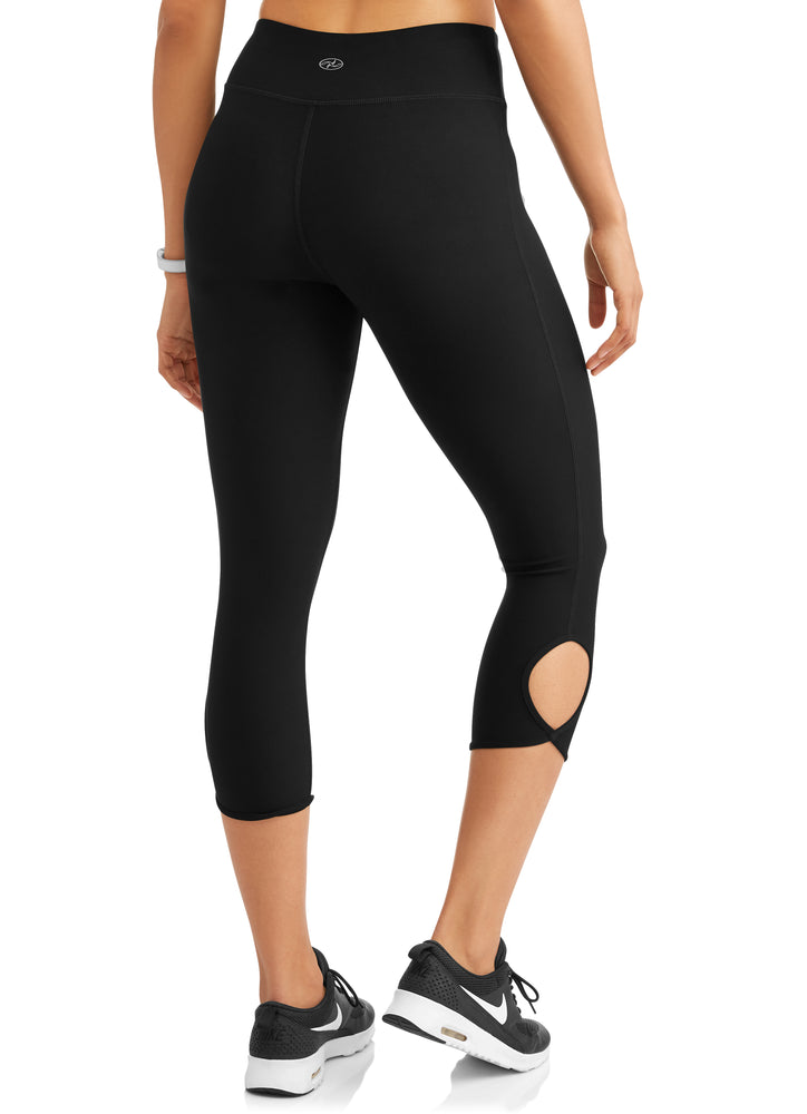 N.Y.L. Sport Women's Active Ankle Cutout Performance Capri Legging - unitedstatesgoods