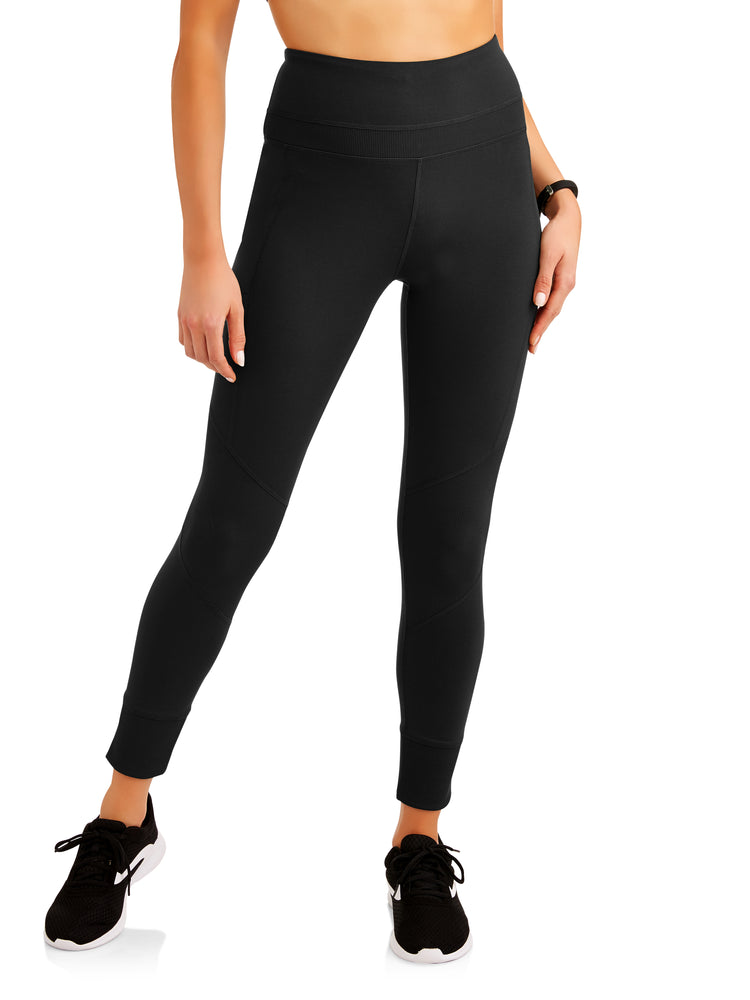 Women's Active Performance Mix Ribbed Performance Crop Legging with Media Pocket - unitedstatesgoods