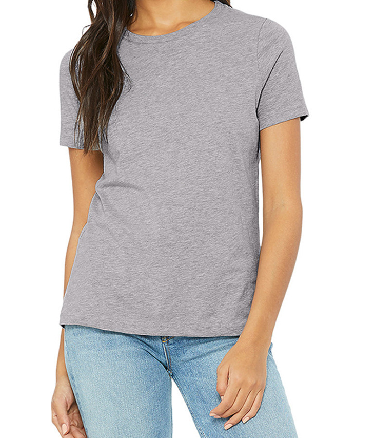 Fashion round neck women blank shirt