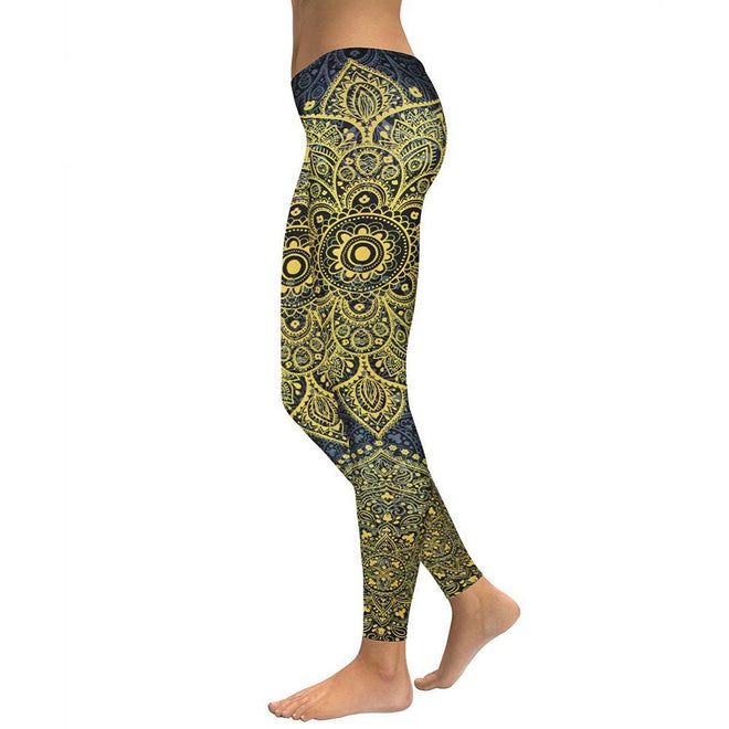 Yellow Gold Mandala Yoga