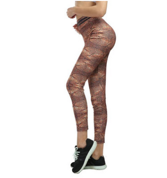 Wool printed yoga leggings