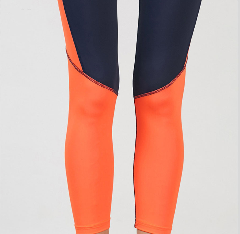 Contrast stitching yoga leggings