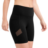 Avia Women's Core Flex Tech Compression Bike Short with Media Pocket - unitedstatesgoods