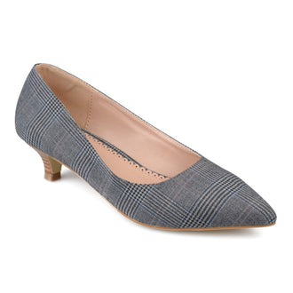 Brinley Co. Women's Pointed Toe Fabric Kitten Heels - unitedstatesgoods