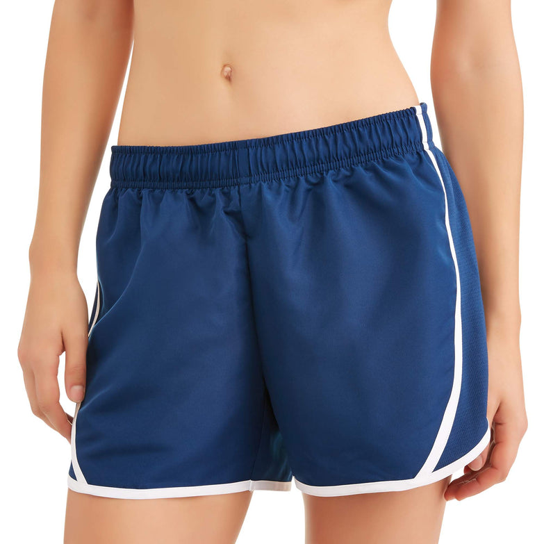 Athletic Works Women's Core Active Dolphin Hem Woven Running Shorts With Hidden Liner - unitedstatesgoods