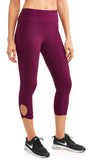 N.Y.L. Sport Women's Active Ankle Cutout Performance Capri Legging - unitedstatesgoods