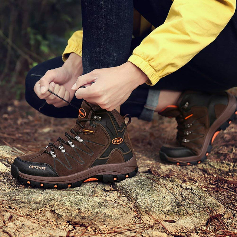 Men's Mid Trekking Hiking Boots Outdoor Lightweight Hiker - unitedstatesgoods