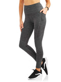 Women's Active Performance Mix Ribbed Performance Crop Legging with Media Pocket - unitedstatesgoods