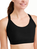 Women's Medium Impact Colorblock Elastic Strap Sports Bra - unitedstatesgoods