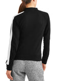 Women's Athleisure Essential Athletic Stripe Mockneck Jacket - unitedstatesgoods