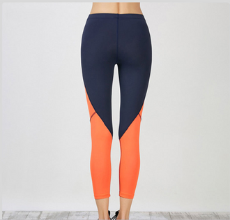 Contrast stitching yoga leggings