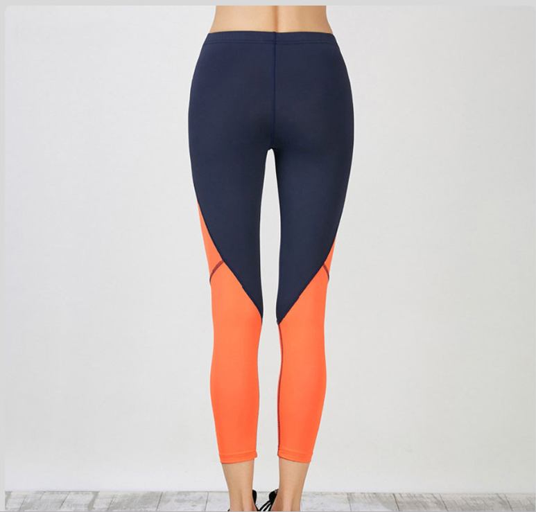 Contrast stitching yoga leggings