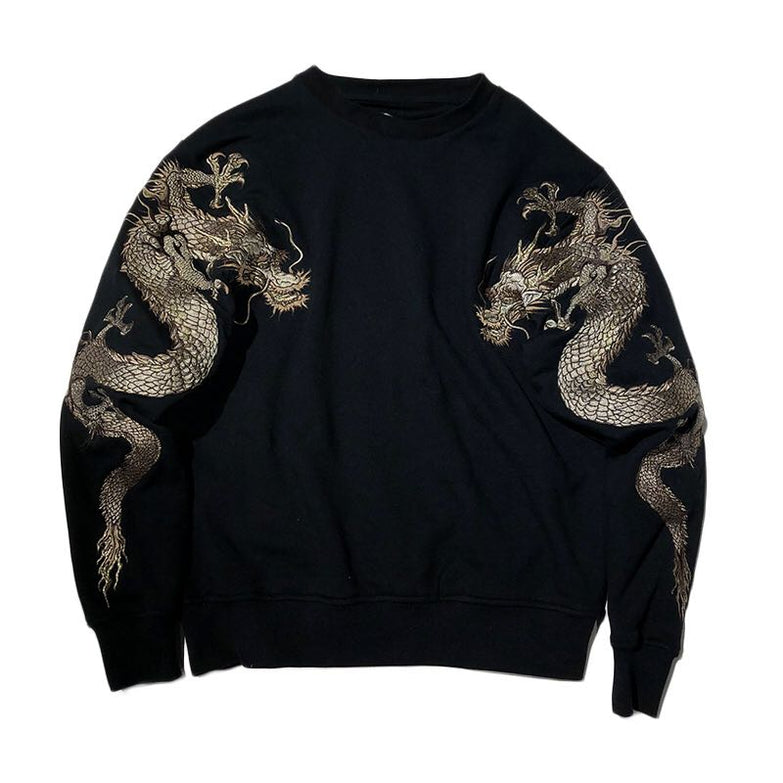 Men's embroidered crew neck sweatshirt