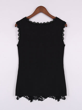 Floral Crochet Lace Tank Tops