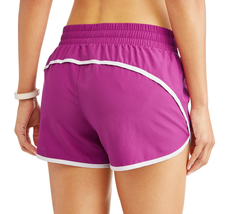 Athletic Works Women's Core Active Dolphin Hem Woven Running Shorts With Hidden Liner - unitedstatesgoods