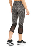 Women's Mixed Mesh Performance Capri Legging - unitedstatesgoods