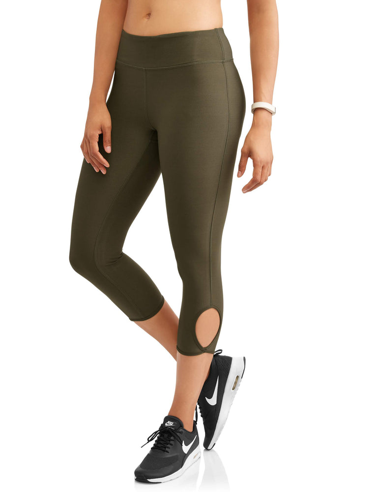 N.Y.L. Sport Women's Active Ankle Cutout Performance Capri Legging - unitedstatesgoods