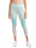 N.Y.L. Sport Women's Ombre Spacedye Mesh Performance Capri Legging - unitedstatesgoods