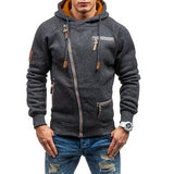 Autumn Winter Coat Oblique zipper Hoodies mens coats and jackets sportwear fitness Tracksuit fleece Jacket male Hoody Sweatshirt - unitedstatesgoods