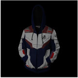 Avengers 4 Endgame Quantum Realm Hoodies Zipper jacket Men women 3D Print Cosplay Costumes Fitness Pullover Sweatshirts - unitedstatesgoods