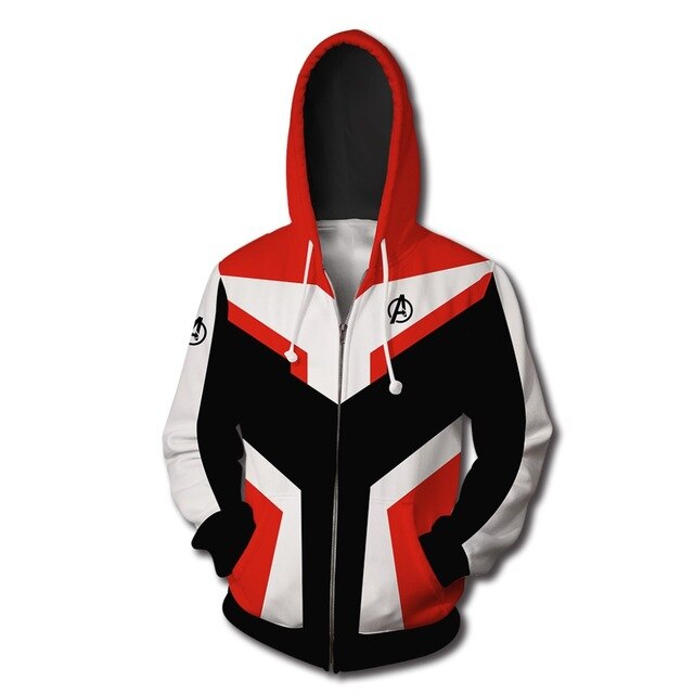 Avengers 4 Endgame Quantum Realm Hoodies Zipper jacket Men women 3D Print Cosplay Costumes Fitness Pullover Sweatshirts - unitedstatesgoods