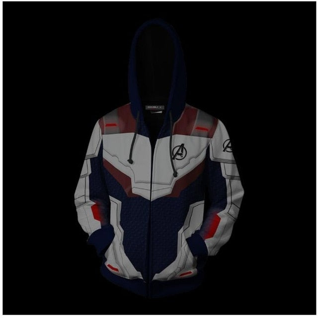 Avengers Endgame 4 Quantum Realm 3D Print Hoodies Men Fitness Pullover Sweatshirts Zipper Jacket Cosplay Costume Streetwear - unitedstatesgoods