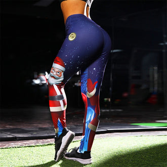 Christmas Yoga Pants women High Waist Elastic Gym Leggings Sport Fitness Sportswear Quick Dry Trousers Colorvalue Yoga Leggings - unitedstatesgoods