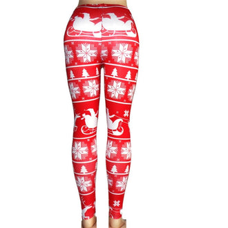 Christmas Yoga Pants women High Waist Elastic Gym Leggings Sport Fitness Sportswear Quick Dry Trousers Colorvalue Yoga Leggings - unitedstatesgoods