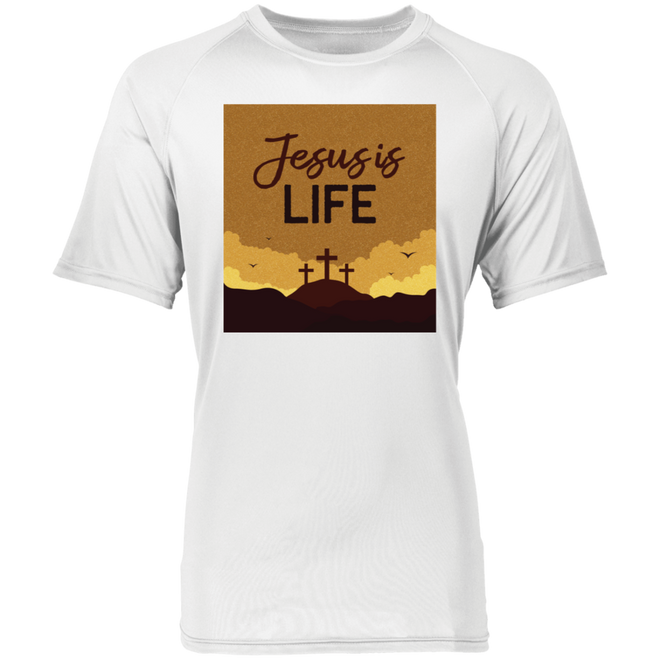 Jesus is life 2790 Raglan Sleeve Wicking Shirt