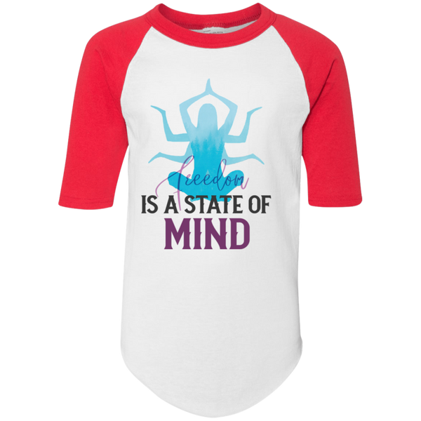 Is a state of mind 4421 Youth Colorblock Raglan Jersey