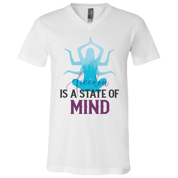 Is a state of mind 3005 Unisex Jersey SS V-Neck T-Shirt