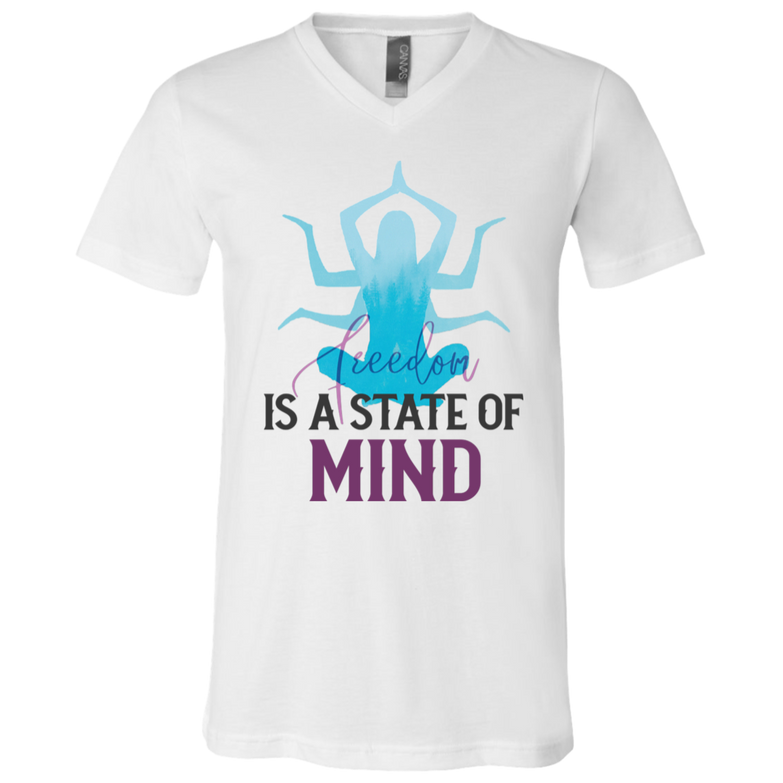 Is a state of mind 3005 Unisex Jersey SS V-Neck T-Shirt