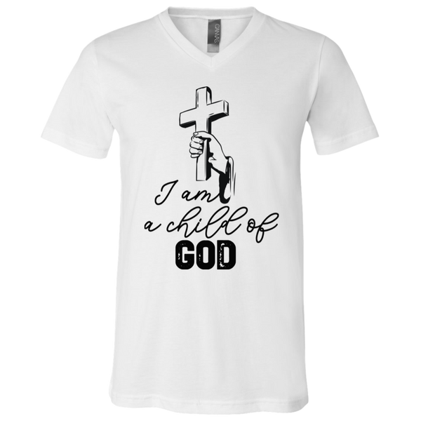 I am a child of God 3005 Unisex Jersey SS V-Neck T-Shirt