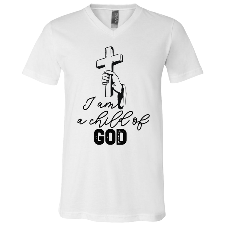 I am a child of God 3005 Unisex Jersey SS V-Neck T-Shirt