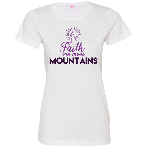 Faith can move mountains 3516 Ladies' Fine Jersey T-Shirt