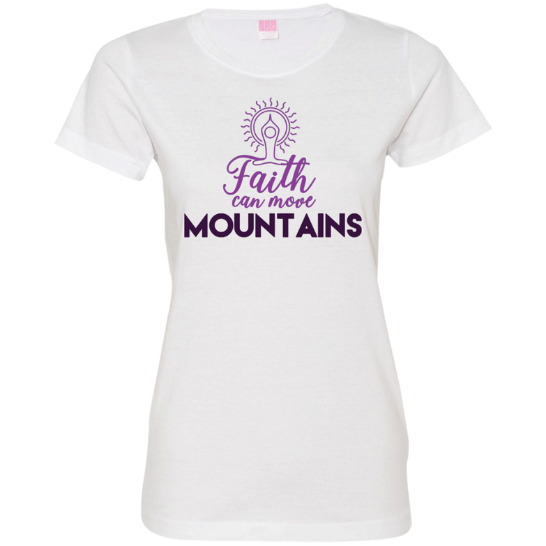 Faith can move mountains 3516 Ladies' Fine Jersey T-Shirt