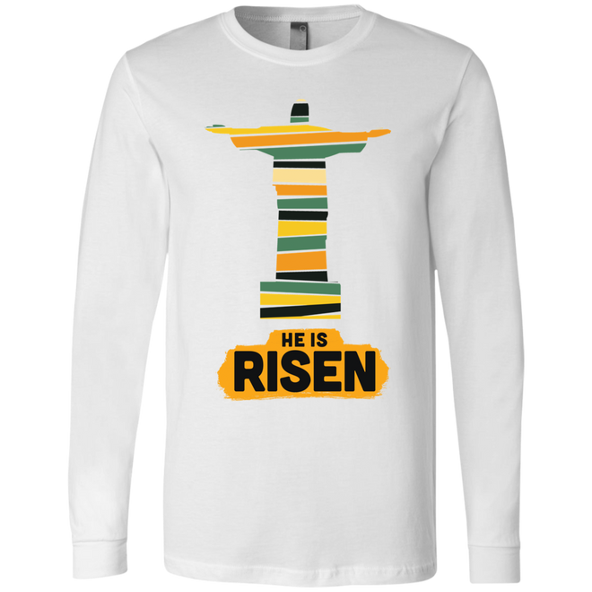 He is Risen 3501 Men's Jersey LS T-Shirt