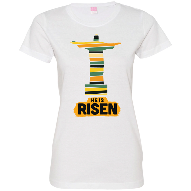 He is Risen 3516 Ladies' Fine Jersey T-Shirt