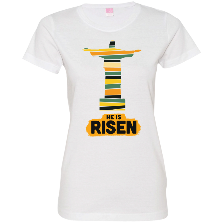 He is Risen 3516 Ladies' Fine Jersey T-Shirt