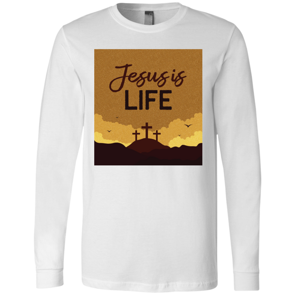 Jesus is life 3501 Men's Jersey LS T-Shirt