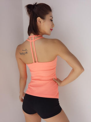 Free Shipping Eshtanga Women Yoga Backless Hollow Out Tank Tops With Padded Fitness Gym Vest 4 way stretch Clothing  Size XS-XL - unitedstatesgoods