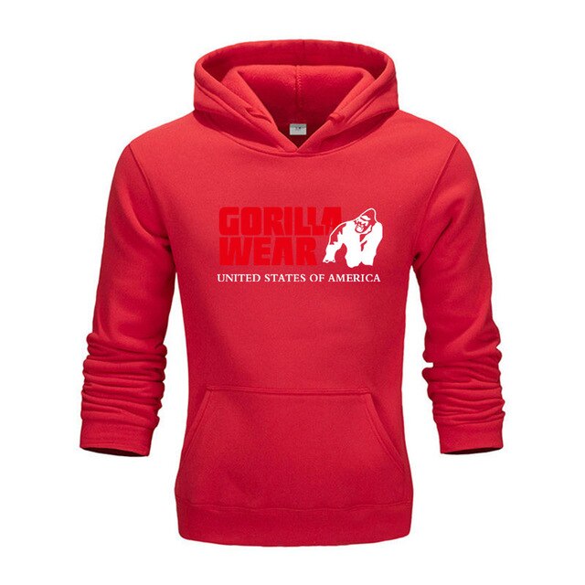 Gorilla wear brand Colorful Men Hip Hop Streetwear Solid Fleece Man Hoodies Men's Thicken Clothes Winter Sweatshirts loose Hoody - unitedstatesgoods